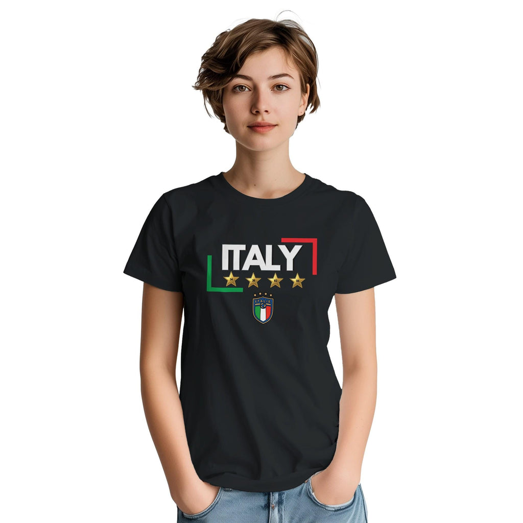 Italy World Cup T-Shirt- Italy 4 time Champion - Italian Calcio