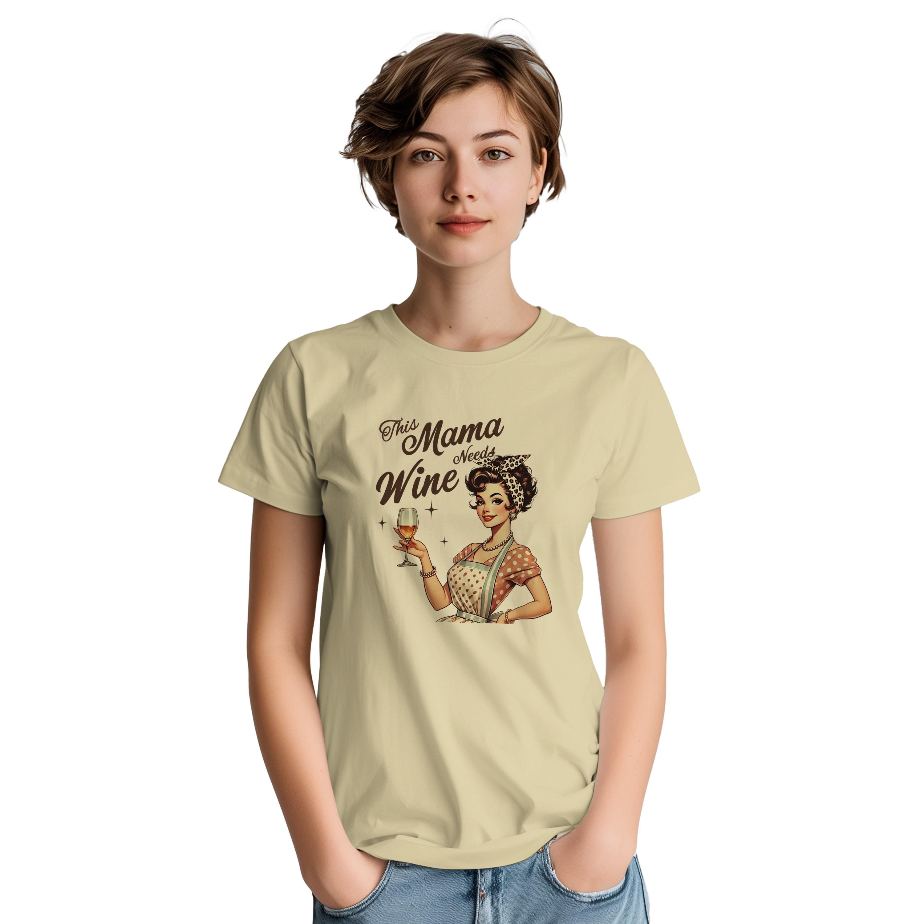 Vintage Mom T-Shirt – This Mama Needs Wine - Mother's Day Gift