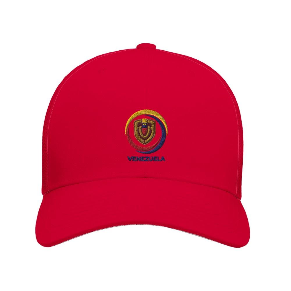 Red cap with a logo and 'Venezuela' text on a white background