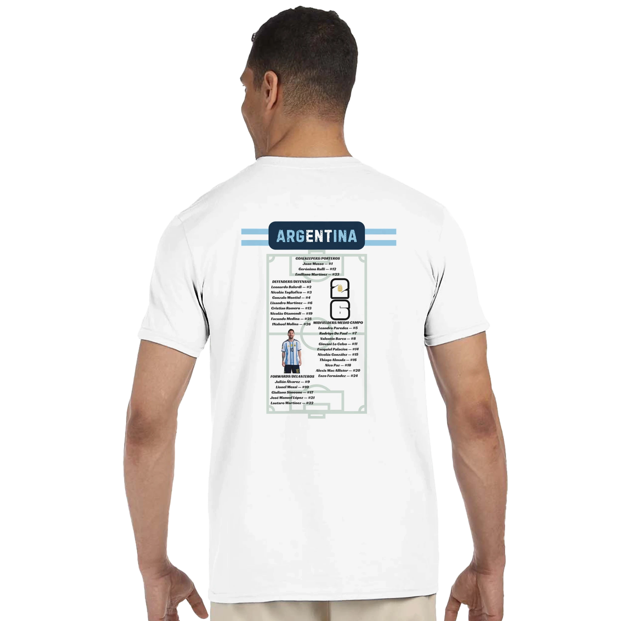 Argentina 2026 World Cup Roster T-Shirt – National Team Graphic Tee