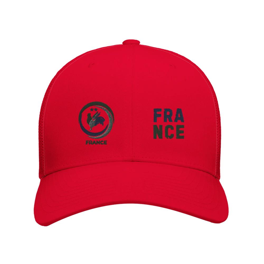 Red cap with 'France' text and logo on a white background