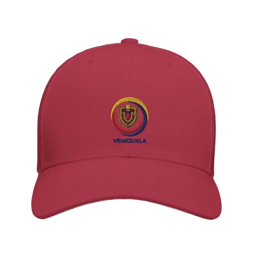 Red cap with Venezuela emblem on a white background