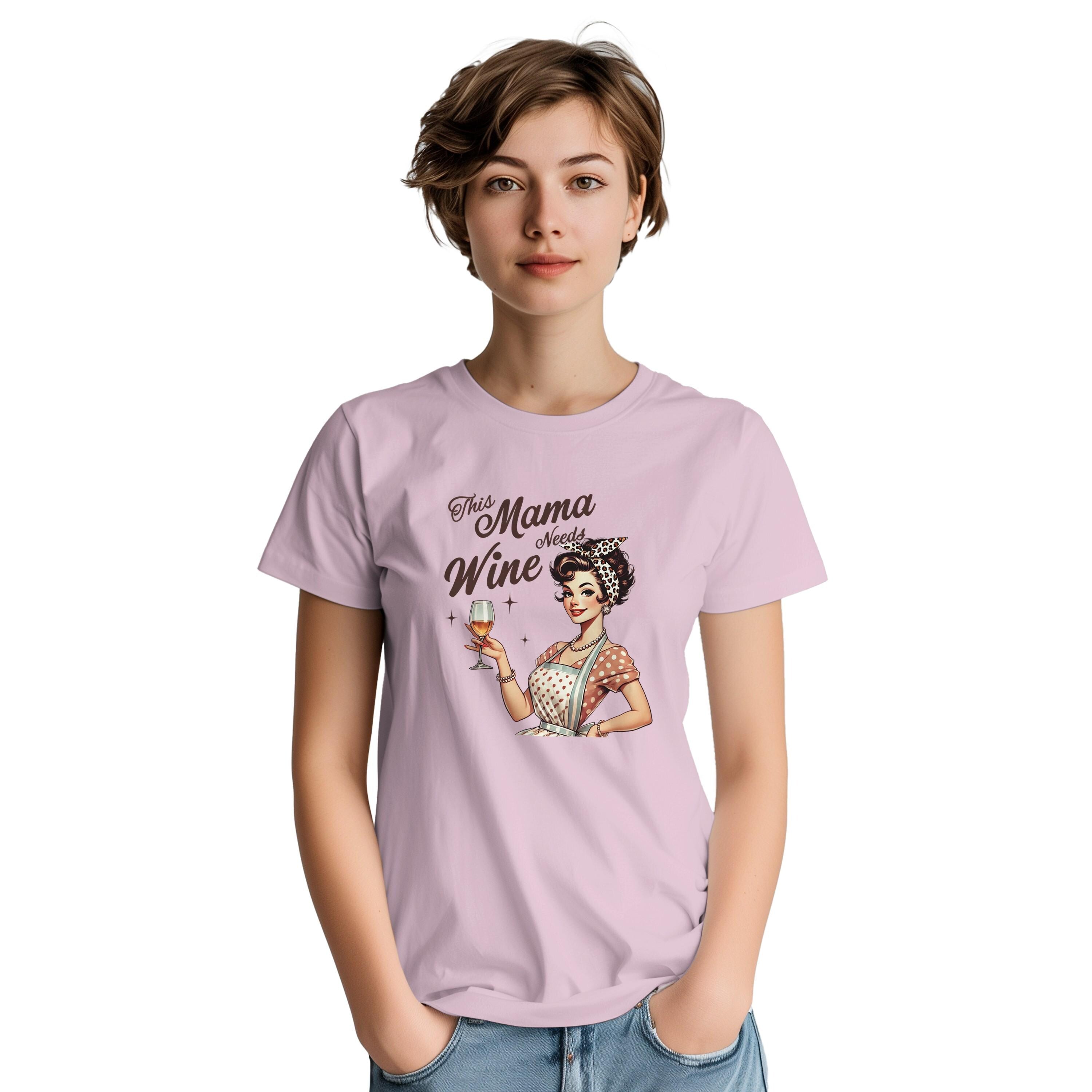 Vintage Mom T-Shirt – This Mama Needs Wine - Mother's Day Gift